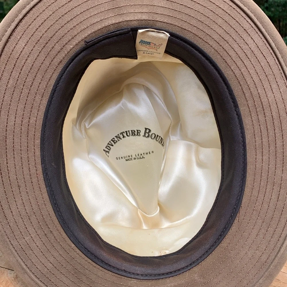 ADVENTURE BOUND BROWN LEATHER HAT XL - Picture 7 of 10